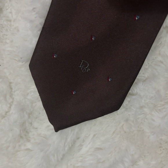 CHRISTIAN DIOR Men’s Vintage Silk Blend Tie Subtle Pattern - Picture 3 of 9